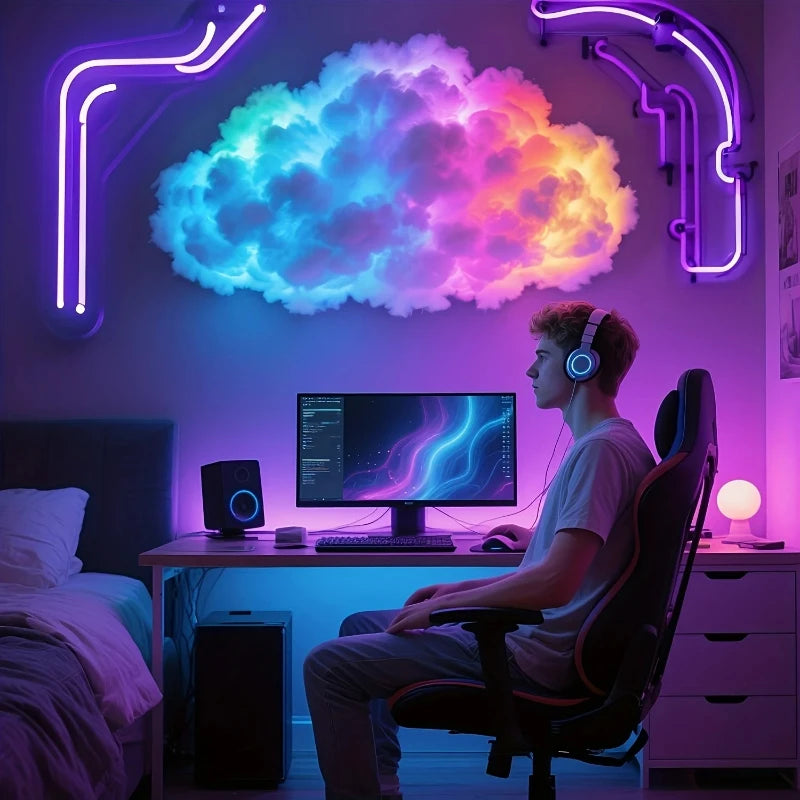 Lampa Dekoracyjna LED w Kształcie Chmury – Efekt WOW na Ścianie!
