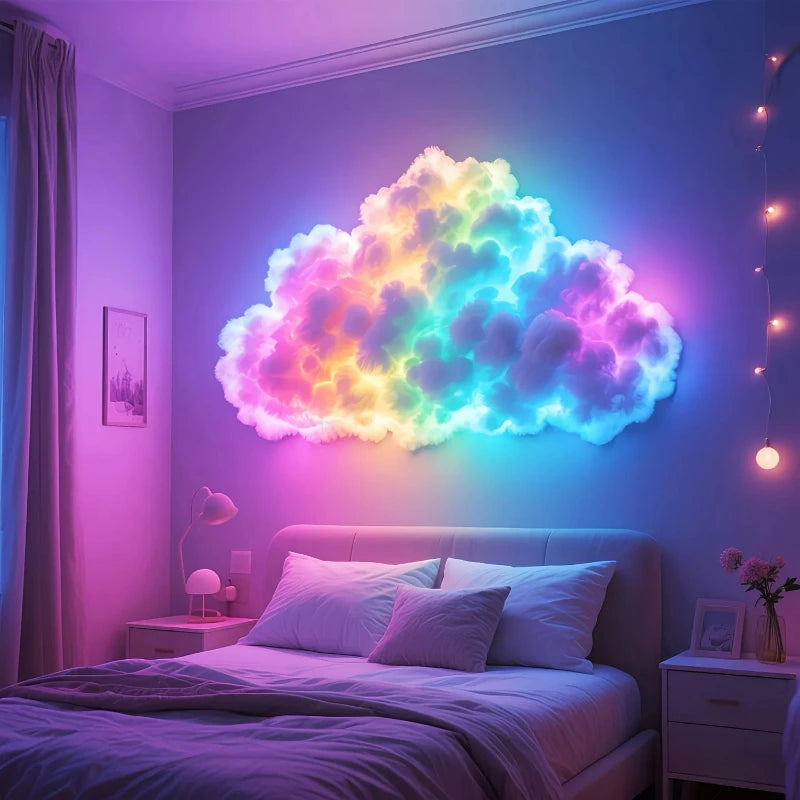 Lampa Dekoracyjna LED w Kształcie Chmury – Efekt WOW na Ścianie!