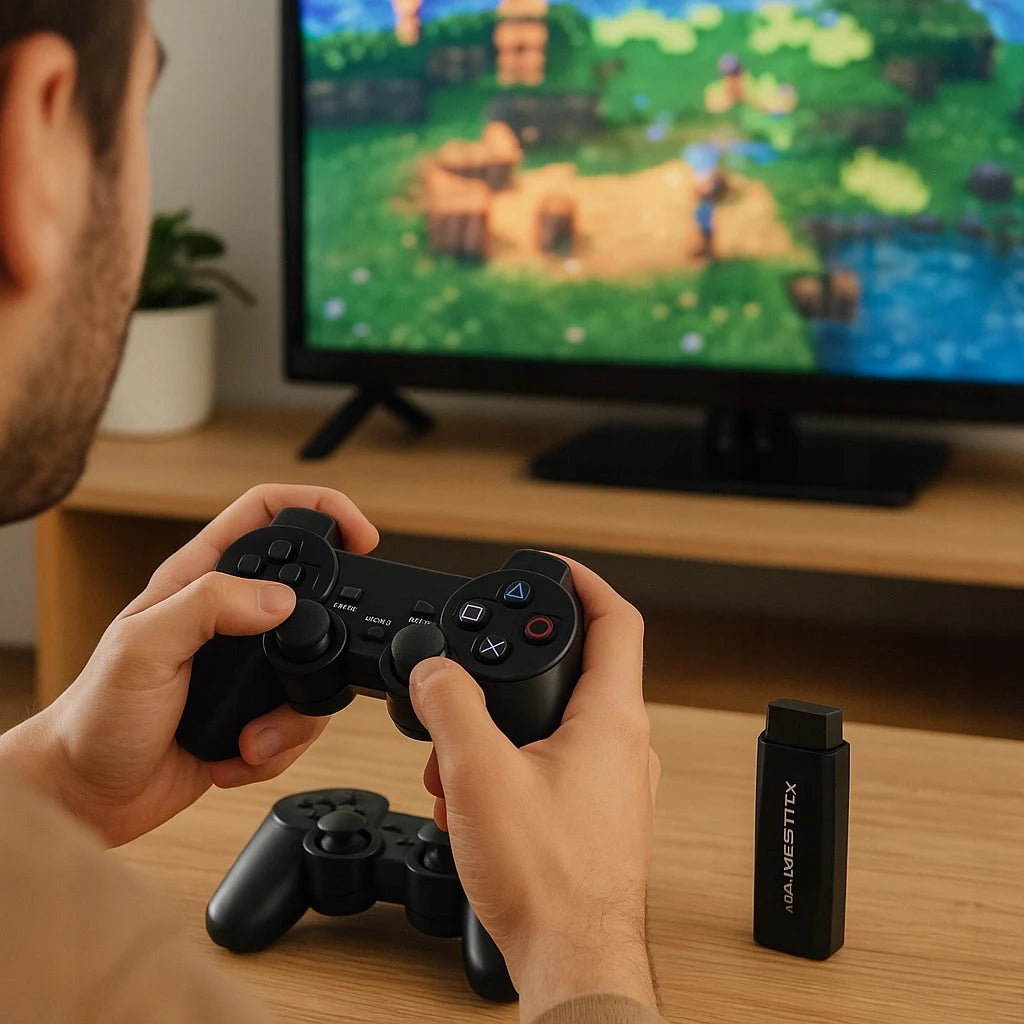 Konsola Retro z Padami Bezprzewodowymi